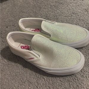 Vans Color Changing UV Glitter Slip-On Sneakers - White